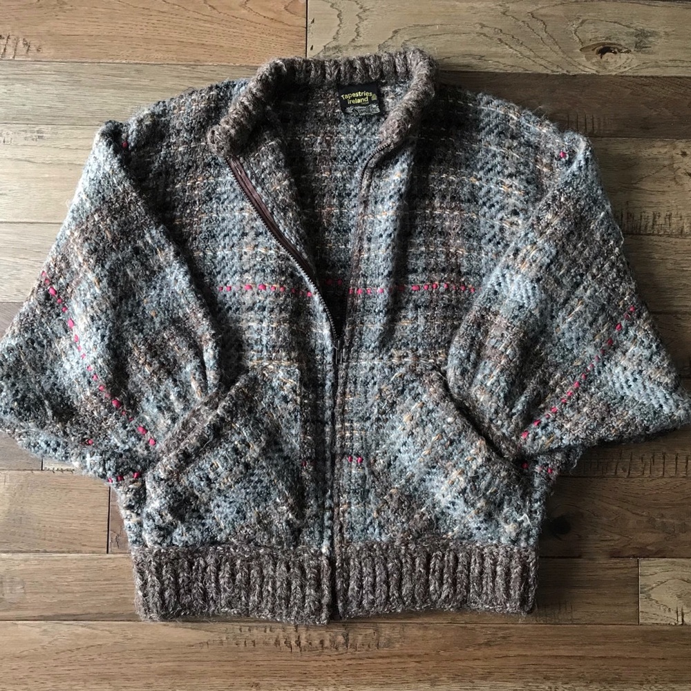 VINTAGE TAPESTRIES IRELAND sweater jacket medium large